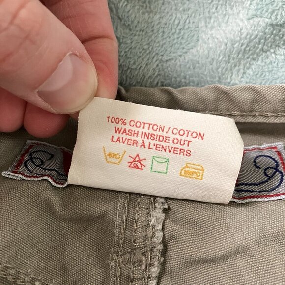 Vintage Silver Jeans Shorts Womens 31 Y2K Tan Low Rise Khaki Made in Canada - Picture 10 of 12